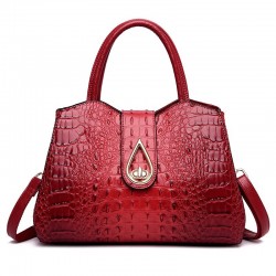 Elegant shoulder bag - crocodile skin patternHandbags