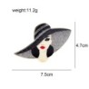 Lady in black hat - broochBrooches