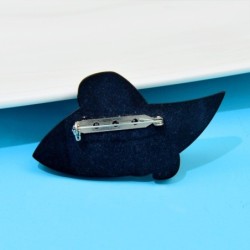 Lady in black hat - broochBrooches