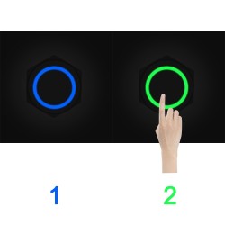Metal push button switch - two-color LED - waterproof - momentary reset - 12V - 220V - 199mm - 22mmSwitches
