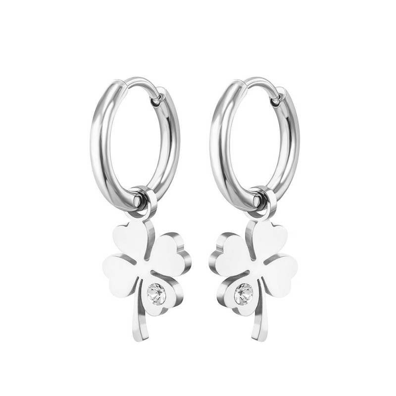 Four leaf clover / crystal - earringsEarrings