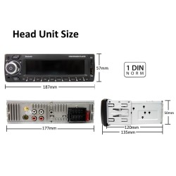 1 Din car radio - DAB plus - remote - Bluetooth - handsfree - ISO - TF - USB - AuxDin 1