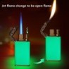 Metal lighter with a double flame - glowing in the darkLighters