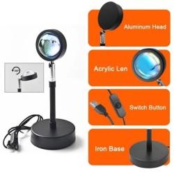 Rainbow sunset lamp - colorful light projector - LED - Bluetooth - WiFiLights & lighting