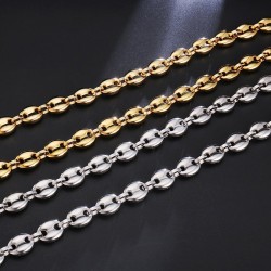 Coffee beans shaped link chain - bracelet - stainless steel - unisex - waterproofBracelets