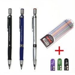 Mechanical triangular pencil - sharpener - 12 color refills / stylusPencil sharpeners