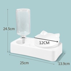 Double feeding bowl - automatic water dispenser - for dogs / catsCare