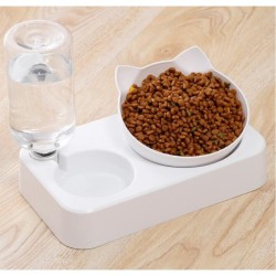 Double feeding bowl - automatic water dispenser - for dogs / catsCare
