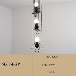 Modern ceiling lamp - sitting iron dollsCeiling lights