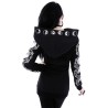 Black hoodie - with zipper - punk styleHoodies & Jumpers