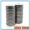N35 - neodymium magnet - strong round disc - with 6 mm hole - 50 * 5 mmN35
