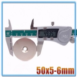N35 - neodymium magnet - strong round disc - with 6 mm hole - 50 * 5 mmN35