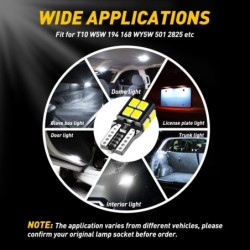 Car LED light bulb - T10 - 2835 SMD - W5W - Canbus - 6000K white - 10 piecesT10