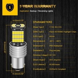 Car LED bulb - reverse light - P21W - Canbus - DRL - 2 piecesLED