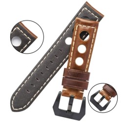 Elegant watch strap - with metal buckle - genuine leatherWatches
