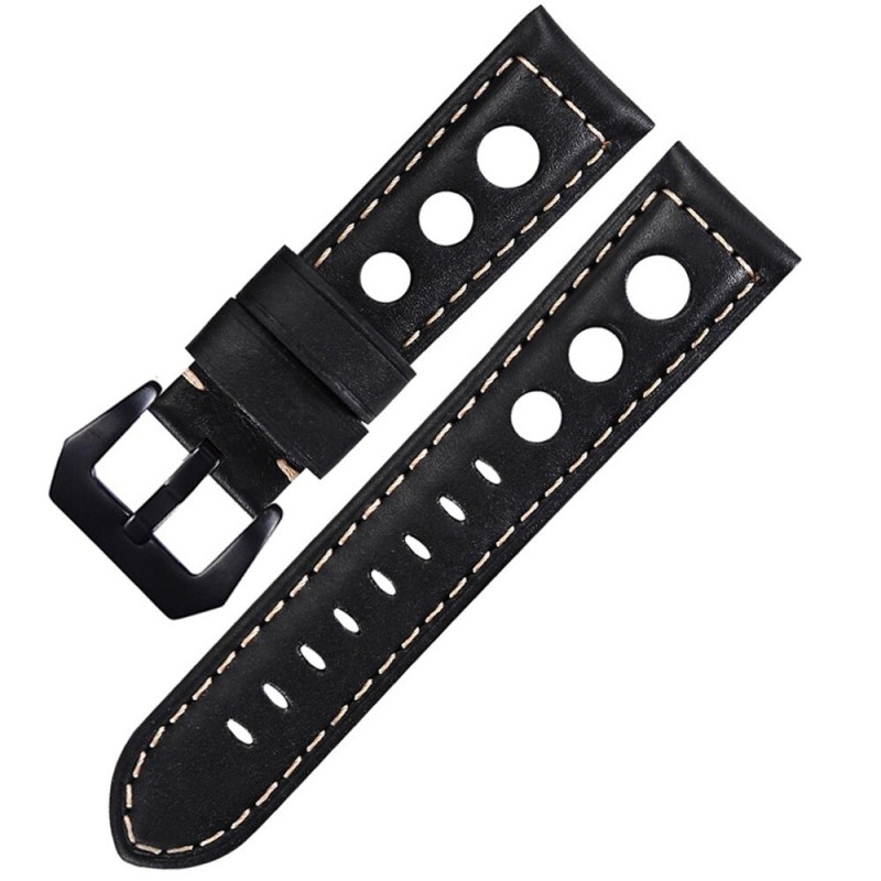 Elegant watch strap - with metal buckle - genuine leatherWatches