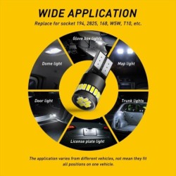 LED car bulb light - W5W - T10 - Canbus - 12V - 10 piecesT10