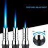 Metal torch gas lighter - windproof - adjustable flameLighters