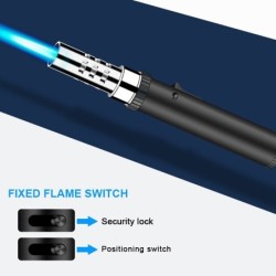 Metal torch gas lighter - windproof - adjustable flameLighters