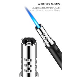 Metal torch gas lighter - windproof - adjustable flameLighters