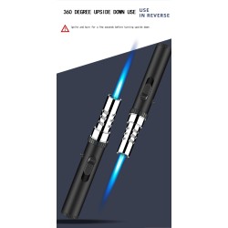 Metal torch gas lighter - windproof - adjustable flameLighters