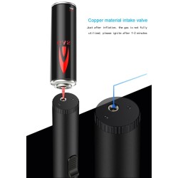 Metal torch gas lighter - windproof - adjustable flameLighters
