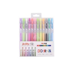 3D jelly pen - multi-color - painting / graffiti / ceramic / metal / glass - 12 piecesPens & Pencils