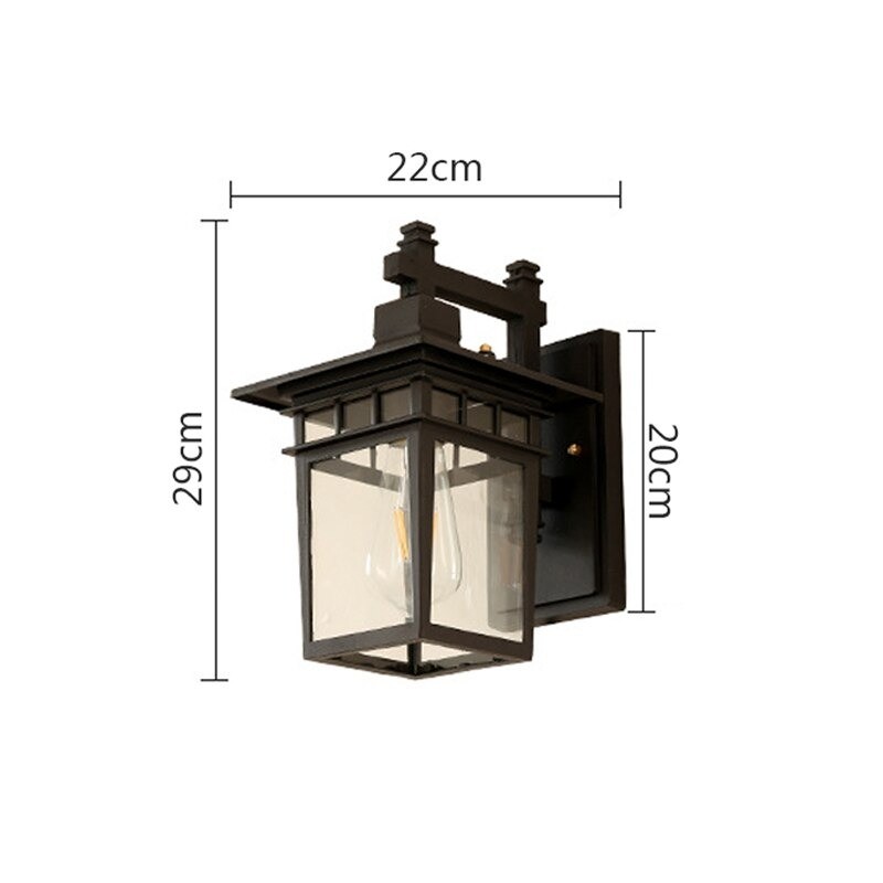 Retro outdoor wall lamp - waterproof - squareWall lights