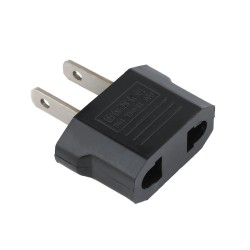 EU to US converter - adapter - round to flat - travel plug - US plugPlugs