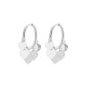 Small hoop earrings - with hanging heartsEarrings