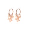 Small hoop earrings - with hanging music notesEarrings