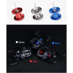 Metal fishing reel - winding ring - ultra light - magnetic brake - right / left handed - 7.2:1 - 8KGTools