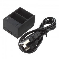 Battery charger - dual slot - with USB cable - for GoPro 5 / 6 / 7Battery & Chargers