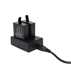 Battery charger - dual slot - with USB cable - for GoPro 5 / 6 / 7Battery & Chargers