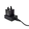 Battery charger - dual slot - with USB cable - for GoPro 5 / 6 / 7Battery & Chargers