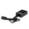 Battery charger - dual slot - with USB cable - for GoPro 5 / 6 / 7Battery & Chargers