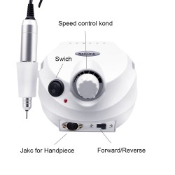 Professional nail drill machine - speed control - manicure / pedicure - set with drill bits - 15WNail drills