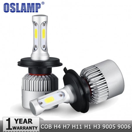 OSLAMP - COB 12V - 24V LED - car headlights - bulb - Hi-Lo beam - 72W - 8000LM - 6500K - 2 piecesH7