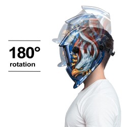 Solar welding helmet - auto darkening - American eagleHelmets