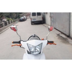 Motorcycle chrome mirrors - skeleton handsMirrors