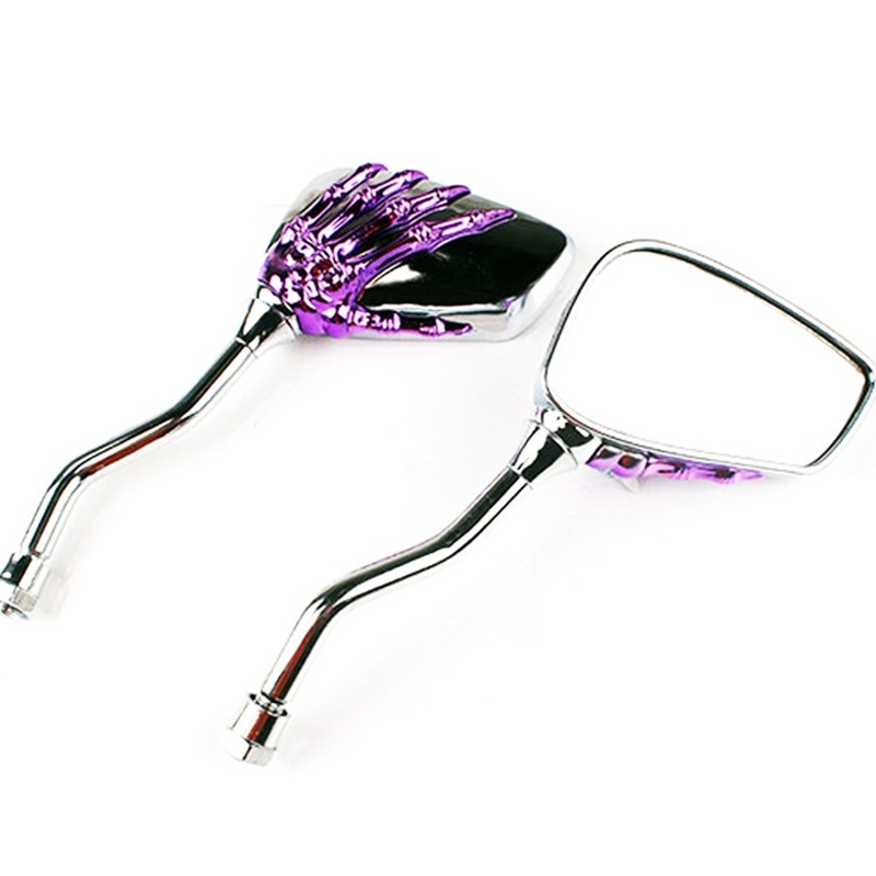 Motorcycle chrome mirrors - skeleton handsMirrors