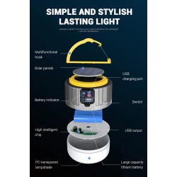 Camping / tent light - portable - solar - LED - super bright outdoor lamp - with remote control - waterproofSolar lighting
