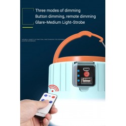 Camping / tent light - portable - solar - LED - super bright outdoor lamp - with remote control - waterproofSolar lighting