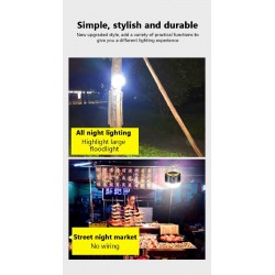 Camping / tent light - portable - solar - LED - super bright outdoor lamp - with remote control - waterproofSolar lighting