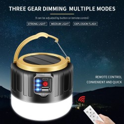 Camping / tent light - portable - solar - LED - super bright outdoor lamp - with remote control - waterproofSolar lighting