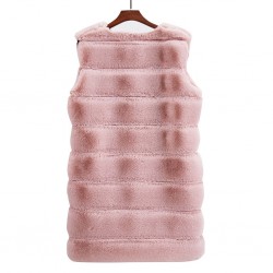 Elegant sleeveless coat - fur vestJackets