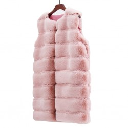 Elegant sleeveless coat - fur vestJackets