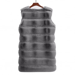 Elegant sleeveless coat - fur vestJackets