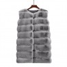 Elegant sleeveless coat - fur vestJackets
