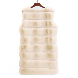 Elegant sleeveless coat - fur vestJackets